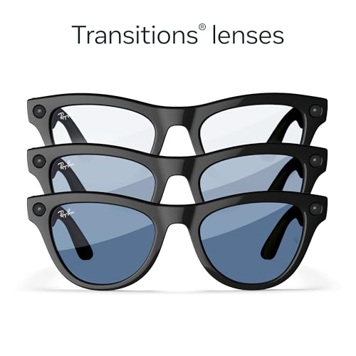 Ray-Ban | Meta Skyler (Gen 1) Shiny Chalky Grey, Transitions® Sapphire Lenses