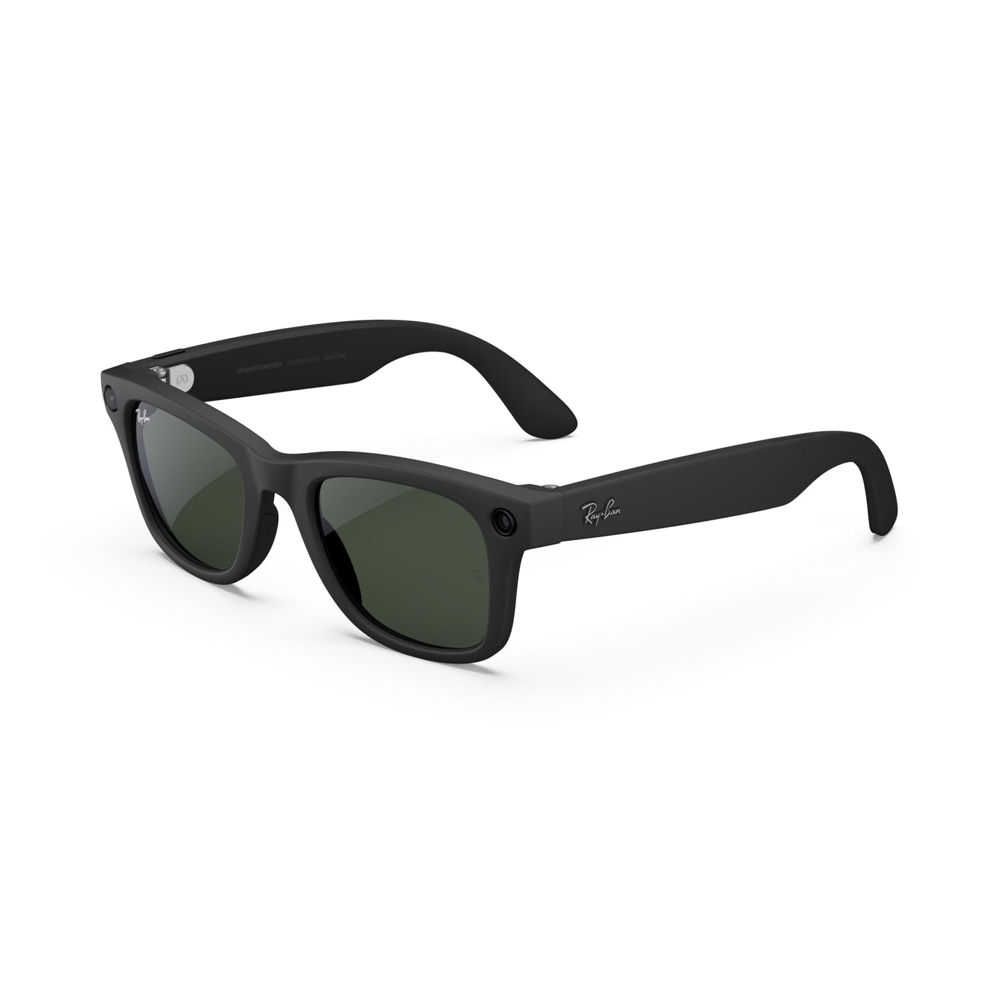 Ray-Ban Meta (Gen 1), Wayfarer, Matte Black | Smart AI Glasses for Men, Women. 12 MP Ultra-Wide Camera, Open-Ear Speakers for Audio, Video Recording and Bluetooth. Grey Lenses. Wearable Tech.