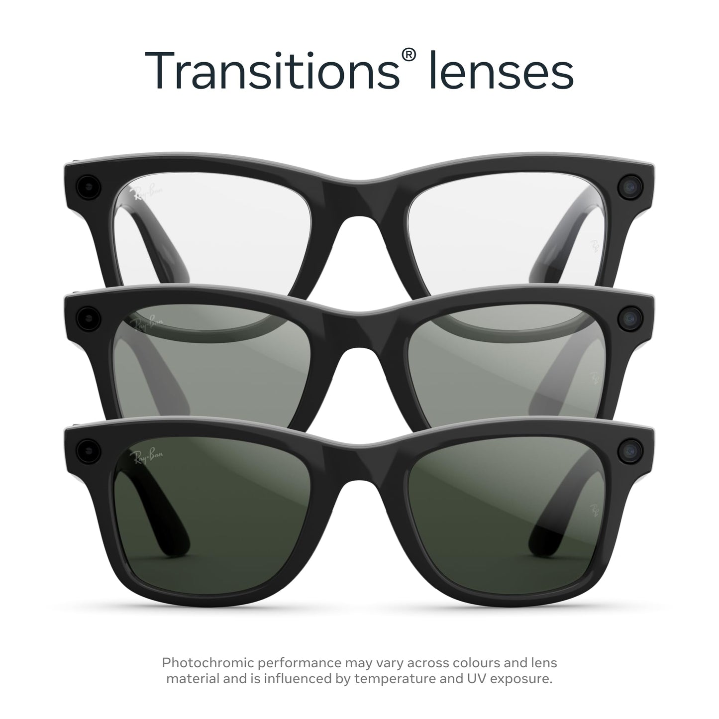 Ray-Ban Meta (Gen 2), Wayfarer, Matte Black | Smart AI Glasses for Men, Women — 2X Battery Life — 3K Ultra HD Resolution — 12 MP Ultra-Wide Camera, Audio, Video — Transitions® Grey Lenses