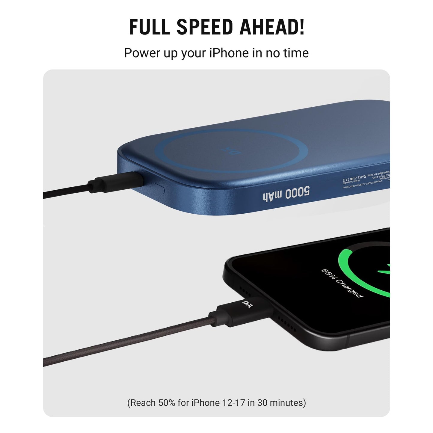 DailyObjects Loop Qi2-Certified 10000 mAh Fast Charging MagSafe-Compatible Wireless Aluminium Power Bank - Black Compatible with iPhone 16, 15,14,13,12 Series | Multi-Layer chipset for Protection