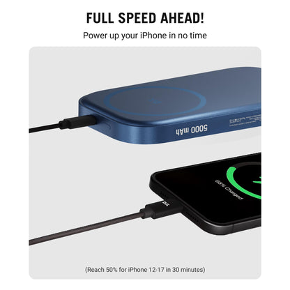DailyObjects Loop Qi2-Certified 10000 mAh Fast Charging MagSafe-Compatible Wireless Aluminium Power Bank - Black Compatible with iPhone 16, 15,14,13,12 Series | Multi-Layer chipset for Protection