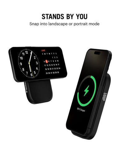 DailyObjects Loop Qi2-Certified 10000 mAh Fast Charging MagSafe-Compatible Wireless Aluminium Power Bank - Black Compatible with iPhone 16, 15,14,13,12 Series | Multi-Layer chipset for Protection