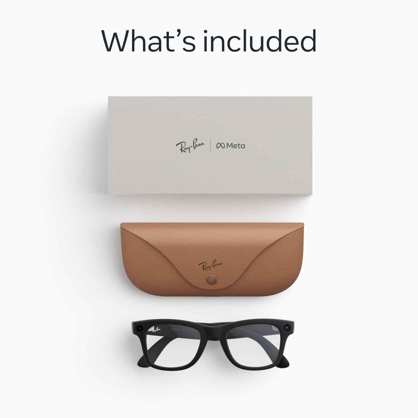 Ray-Ban Meta (Gen 1), Wayfarer, Matte Black | Smart AI Glasses for Men, Women. 12 MP Ultra-Wide Camera, Open-Ear Speakers for Audio, Video Recording and Bluetooth. Grey Lenses. Wearable Tech.