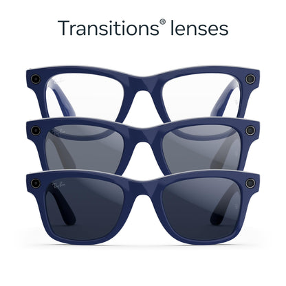 Ray-Ban Meta (Gen 2), Wayfarer, Matte Black | Smart AI Glasses for Men, Women — 2X Battery Life — 3K Ultra HD Resolution — 12 MP Ultra-Wide Camera, Audio, Video — Transitions® Grey Lenses