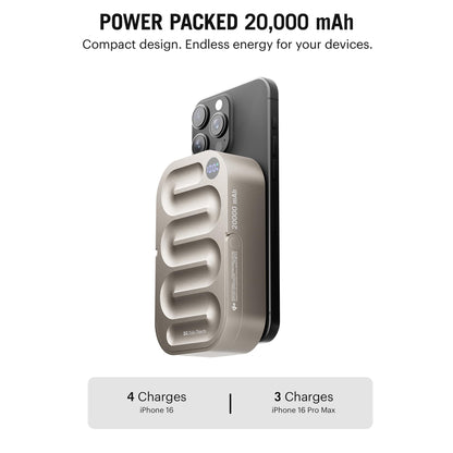 DailyObjects Loop Qi2-Certified 10000 mAh Fast Charging MagSafe-Compatible Wireless Aluminium Power Bank - Black Compatible with iPhone 16, 15,14,13,12 Series | Multi-Layer chipset for Protection