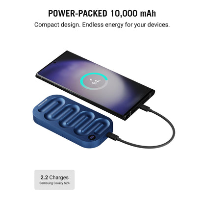 DailyObjects Loop Qi2-Certified 10000 mAh Fast Charging MagSafe-Compatible Wireless Aluminium Power Bank - Black Compatible with iPhone 16, 15,14,13,12 Series | Multi-Layer chipset for Protection
