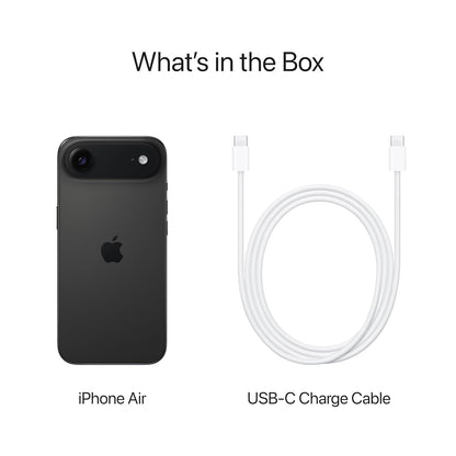Apple iPhone Air 256 GB: Thinnest iPhone Ever, 16.63 cm (6.5″) Display with Promotion up to 120Hz, Powerful A19 Pro Chip, Center Stage Front Camera, All-Day Battery Life; Space Black