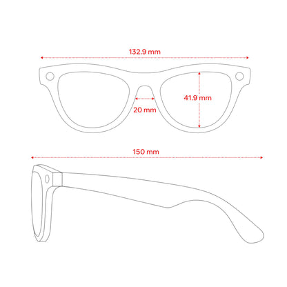 Ray-Ban Meta (Gen 1), Skyler, Shiny Black | Smart AI Glasses for Men, Women. 12 MP Camera, Open-Ear Speakers for Audio, Video Recording & Bluetooth. Transitions® Cerulean Blue Lenses.