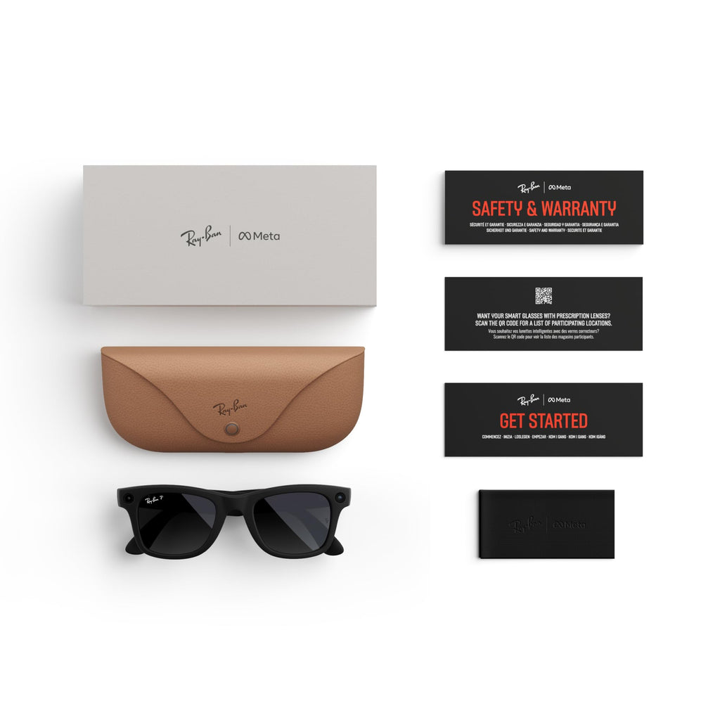 Ray-Ban | Meta Wayfarer (Gen 1) - Matte Black, Polarised Gradient Graphite Lenses