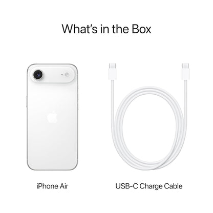 Apple iPhone Air 512 GB: Thinnest iPhone Ever, 16.63 cm (6.5″) Display with Promotion up to 120Hz, Powerful A19 Pro Chip, Center Stage Front Camera, All-Day Battery Life; Cloud White
