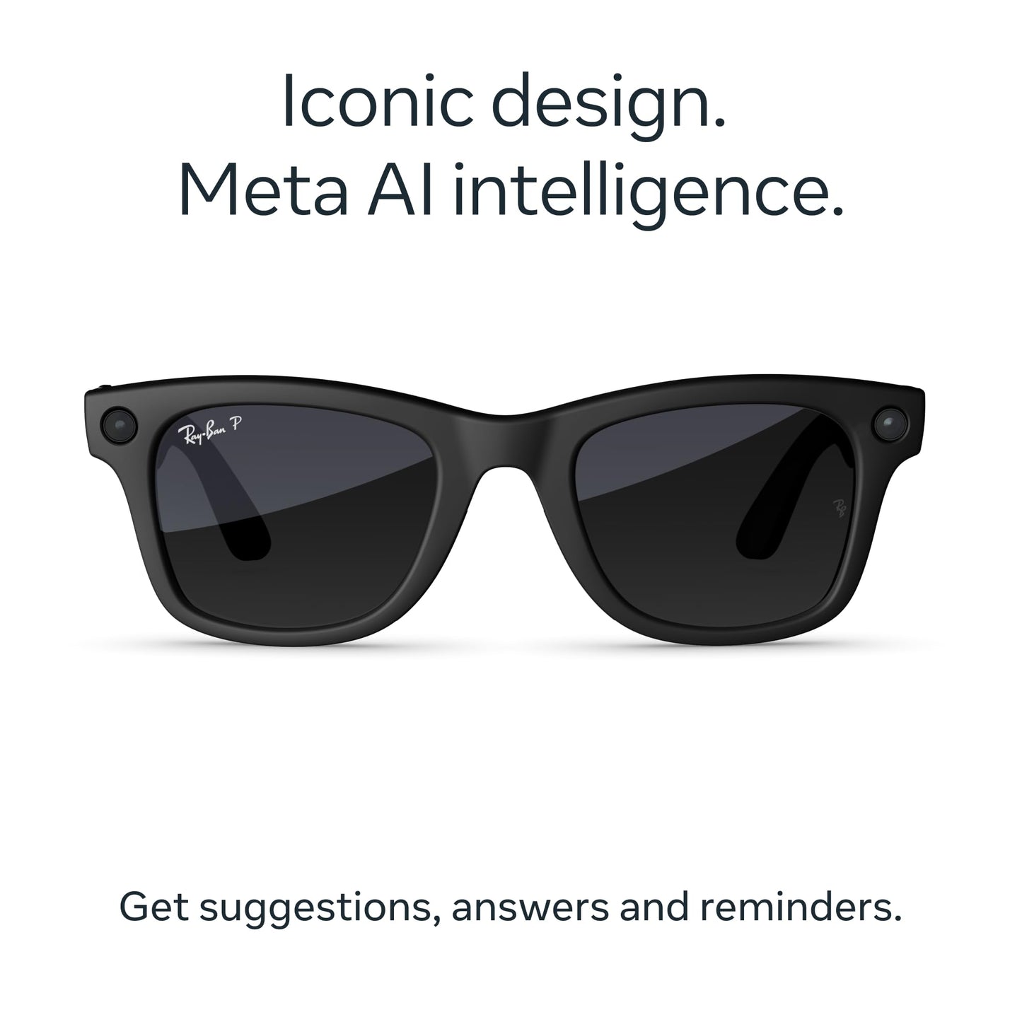 Ray-Ban Meta (Gen 2), Wayfarer, Matte Black | Smart AI Glasses for Men, Women — 2X Battery Life — 3K Ultra HD Resolution — 12 MP Ultra-Wide Camera, Audio, Video — Transitions® Grey Lenses
