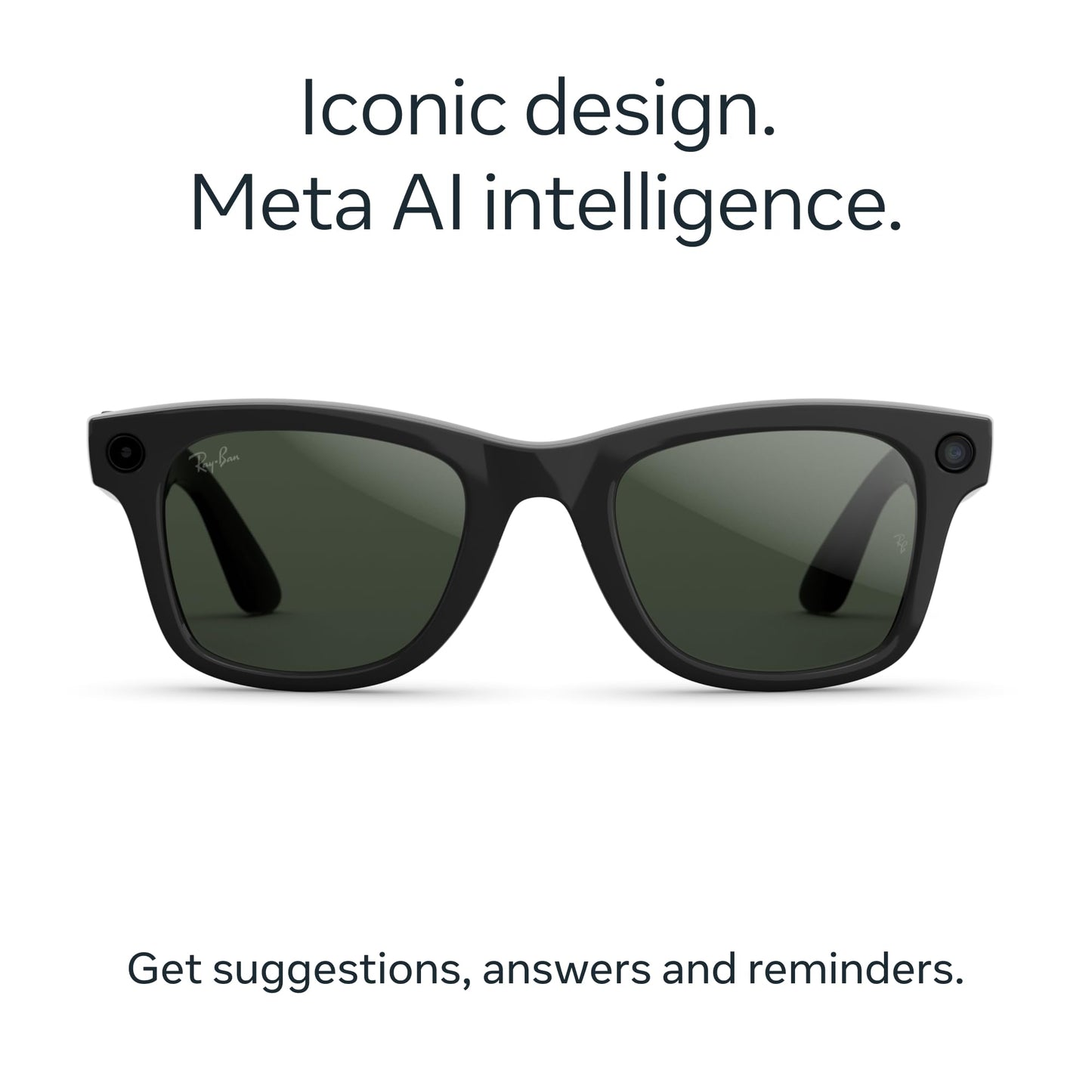 Ray-Ban Meta (Gen 2), Wayfarer, Matte Black | Smart AI Glasses for Men, Women — 2X Battery Life — 3K Ultra HD Resolution — 12 MP Ultra-Wide Camera, Audio, Video — Transitions® Grey Lenses