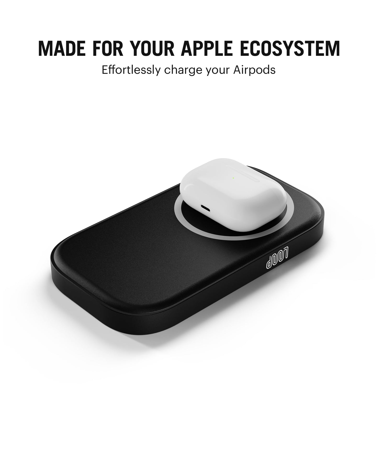 DailyObjects Loop Qi2-Certified 10000 mAh Fast Charging MagSafe-Compatible Wireless Aluminium Power Bank - Black Compatible with iPhone 16, 15,14,13,12 Series | Multi-Layer chipset for Protection