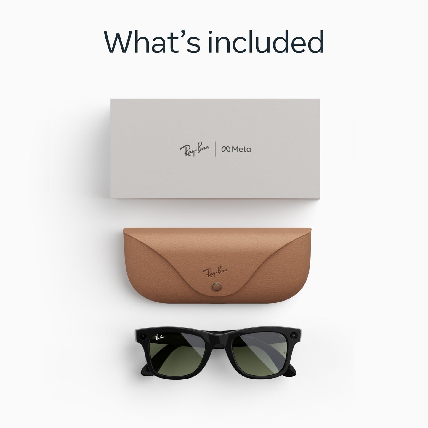 Ray-Ban Meta (Gen 1), Wayfarer, Matte Black | Smart AI Glasses for Men, Women. 12 MP Ultra-Wide Camera, Open-Ear Speakers for Audio, Video Recording and Bluetooth. Grey Lenses. Wearable Tech.