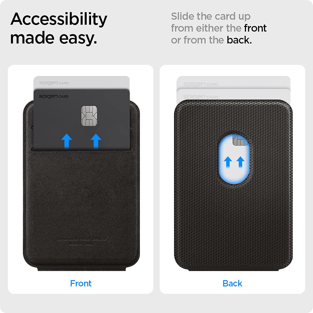 Spigen Smart Fold (MagFit) Magnetic Card Holder up to 2 Cards, Magsafe & Pixelsnap Wallet Compatible with iPhone 17/16/15/14/13/12 Models, Pixel 10 Pro/Pro XL/Fold - Gunmetal