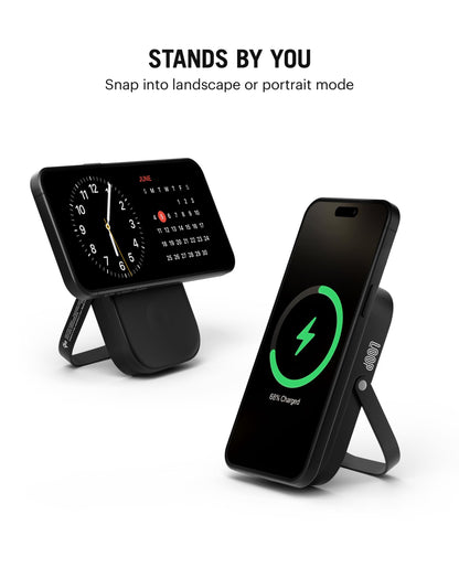 DailyObjects Loop Qi2-Certified 10000 mAh Fast Charging MagSafe-Compatible Wireless Aluminium Power Bank - Black Compatible with iPhone 16, 15,14,13,12 Series | Multi-Layer chipset for Protection