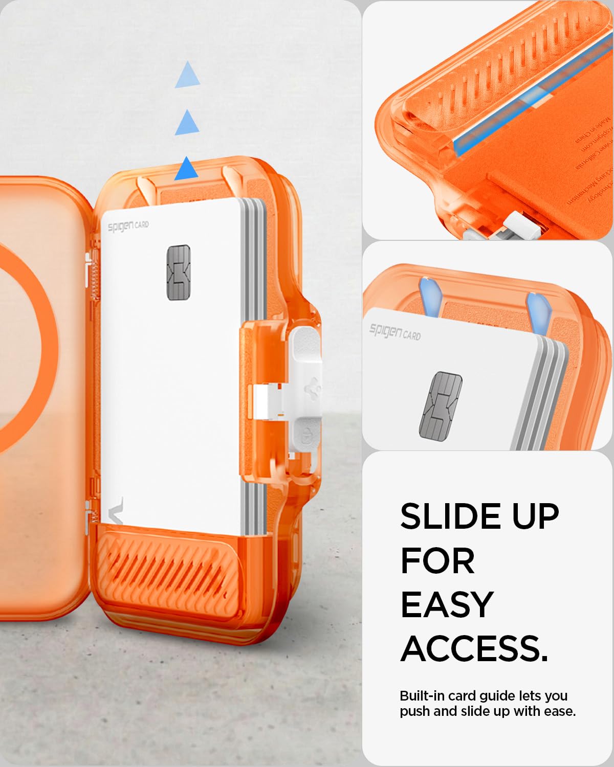 Spigen Lock Fit (Magfit) Magnetic Card Holder up to 6 Cards, Unisex Hardshell Magsafe & Pixelsnap Wallet Case Compatible with iPhone 17/16/15/14/13/12 Models, Pixel 10 Series - Black