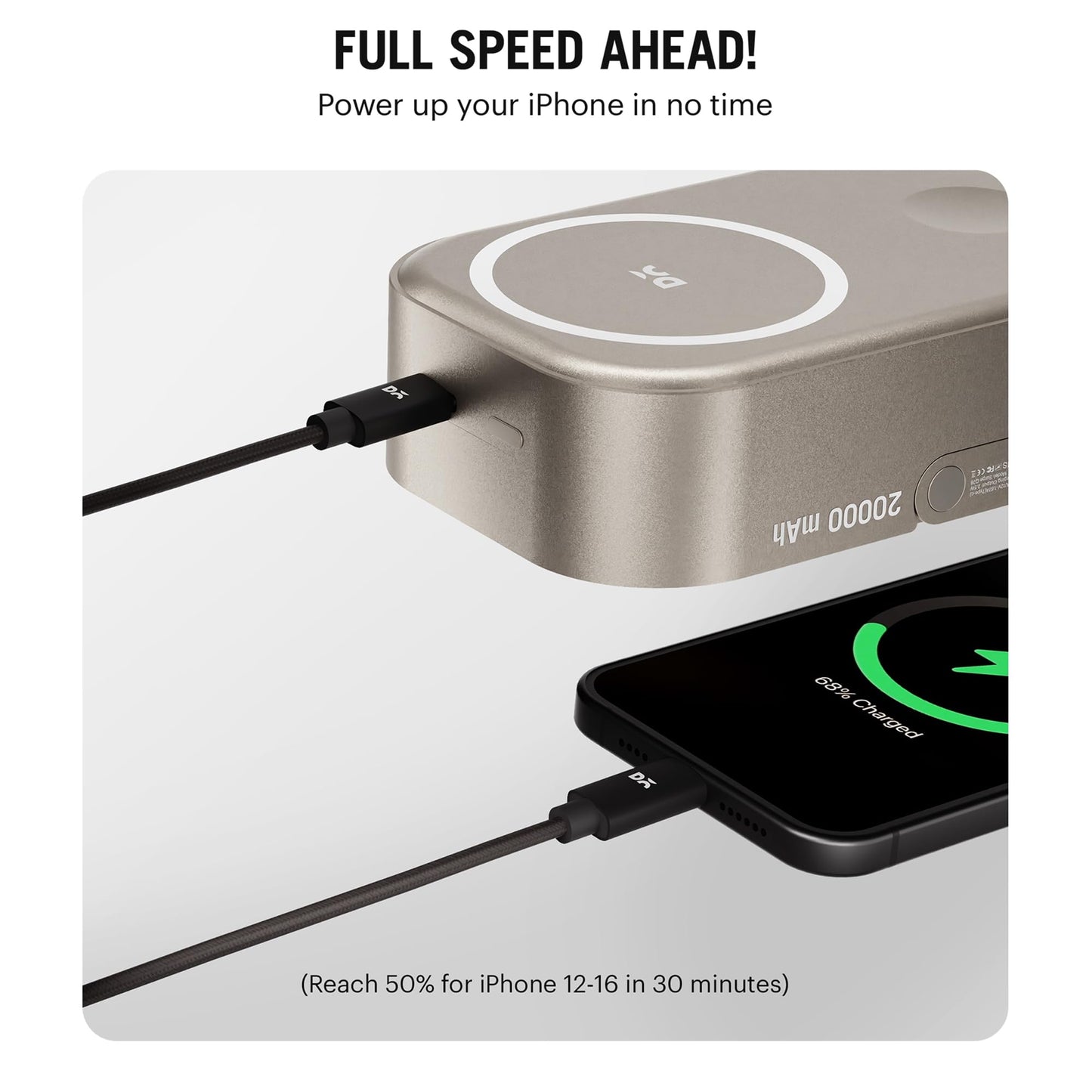 DailyObjects Loop Qi2-Certified 10000 mAh Fast Charging MagSafe-Compatible Wireless Aluminium Power Bank - Black Compatible with iPhone 16, 15,14,13,12 Series | Multi-Layer chipset for Protection