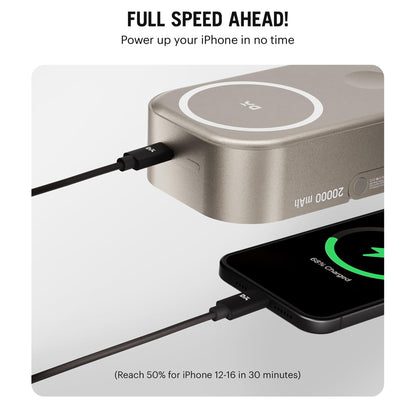 DailyObjects Loop Qi2-Certified 10000 mAh Fast Charging MagSafe-Compatible Wireless Aluminium Power Bank - Black Compatible with iPhone 16, 15,14,13,12 Series | Multi-Layer chipset for Protection