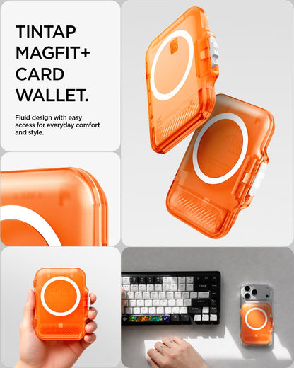 Spigen Lock Fit (Magfit) Magnetic Card Holder up to 6 Cards, Unisex Hardshell Magsafe & Pixelsnap Wallet Case Compatible with iPhone 17/16/15/14/13/12 Models, Pixel 10 Series - Black