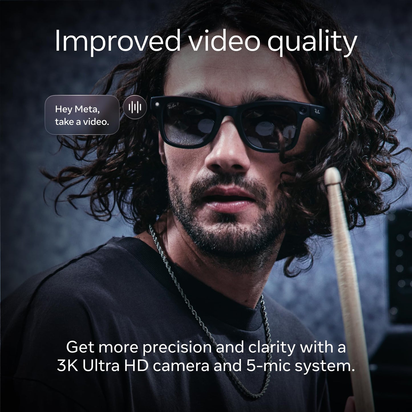 Ray-Ban Meta (Gen 2), Wayfarer, Matte Black | Smart AI Glasses for Men, Women — 2X Battery Life — 3K Ultra HD Resolution — 12 MP Ultra-Wide Camera, Audio, Video — Transitions® Grey Lenses